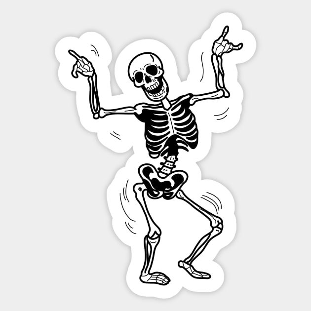 dancing skeleton Sticker by StickerMainia